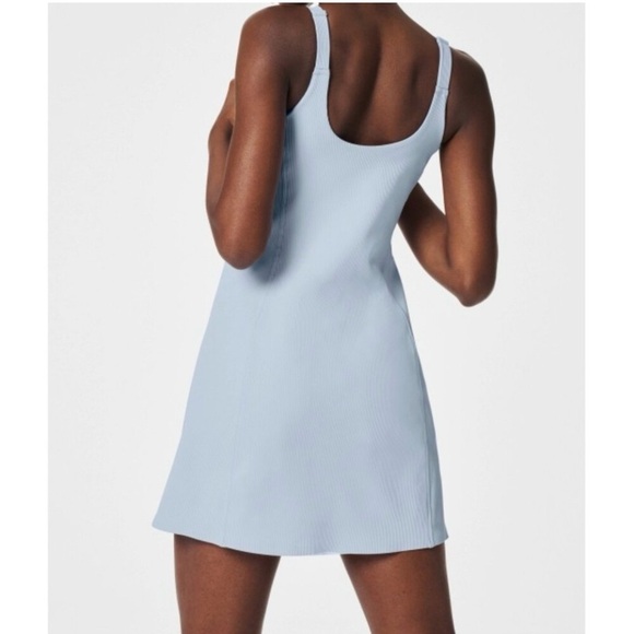 Spanx The Get Moving Easy Access Ribbed Straight Build-in Shorts Mini Dress XL - Picture 3 of 15